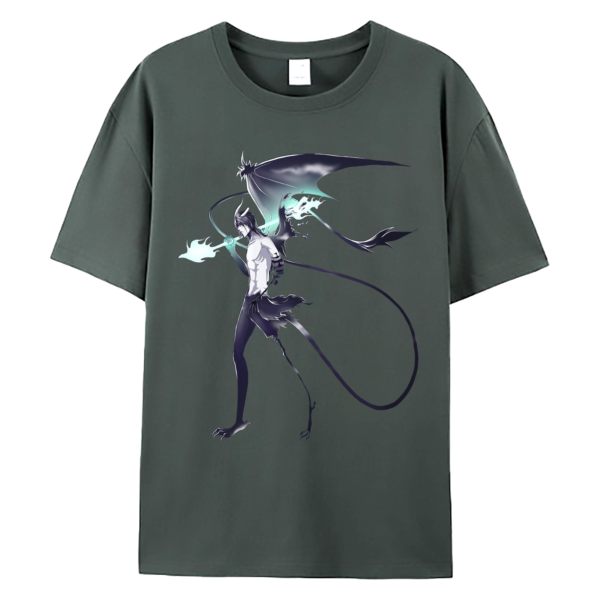 （画像用） ブリーチ ウルキオラ·シファー BLEACH Ulquiorra cifer 綿100％ メンズ半袖Tシャツ｜肌触りやわらか＆通気性